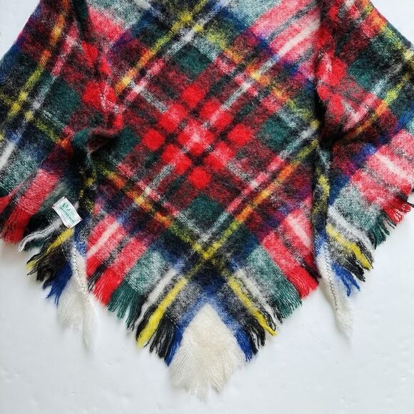 Vintage Heather Brae Mohair & New Wool Shawl Wrap Muffler Scotland 80” x 34” - Picture 2 of 7